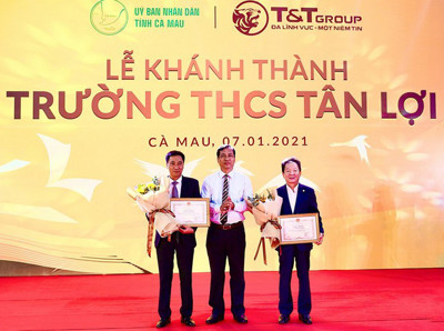 Tập đoàn T&T Group tài trợ xây dựng trường học tại tỉnh Cà Mau